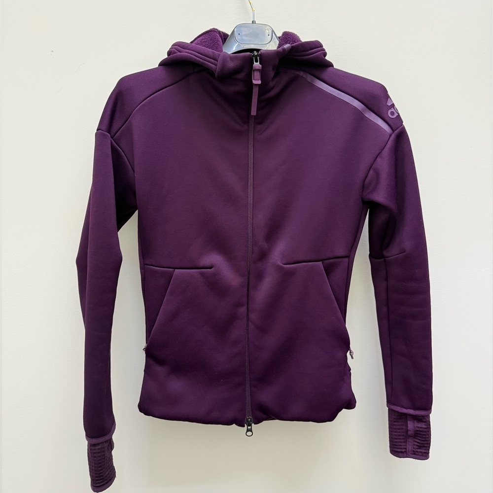 Adidas Deep Purple Full-Zip Hoodie